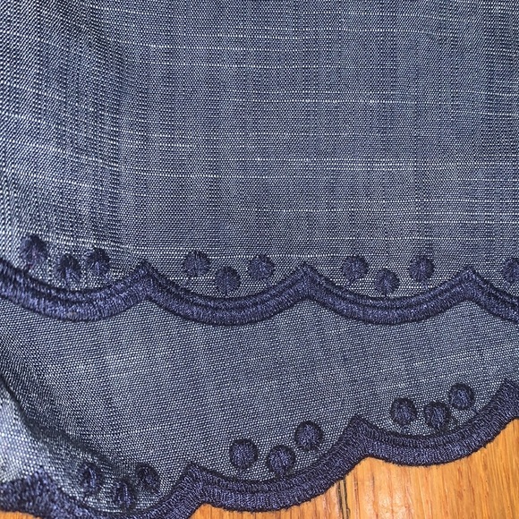 Navy Calvin Klein  shorts with scallop sewn detail - Picture 3 of 4